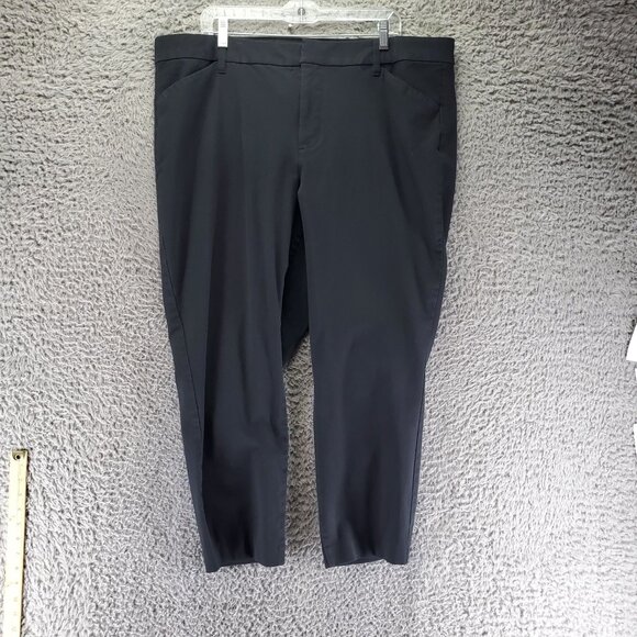 Old Navy Pants Womens Plus Size 22 Black High-Rise Pixie Skinny Secret-Smooth Po - Picture 1 of 11